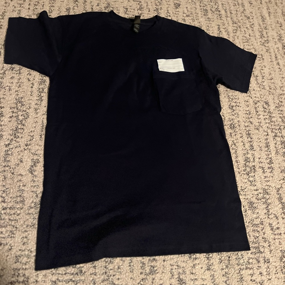 Library Card Pocket Tee—Navy